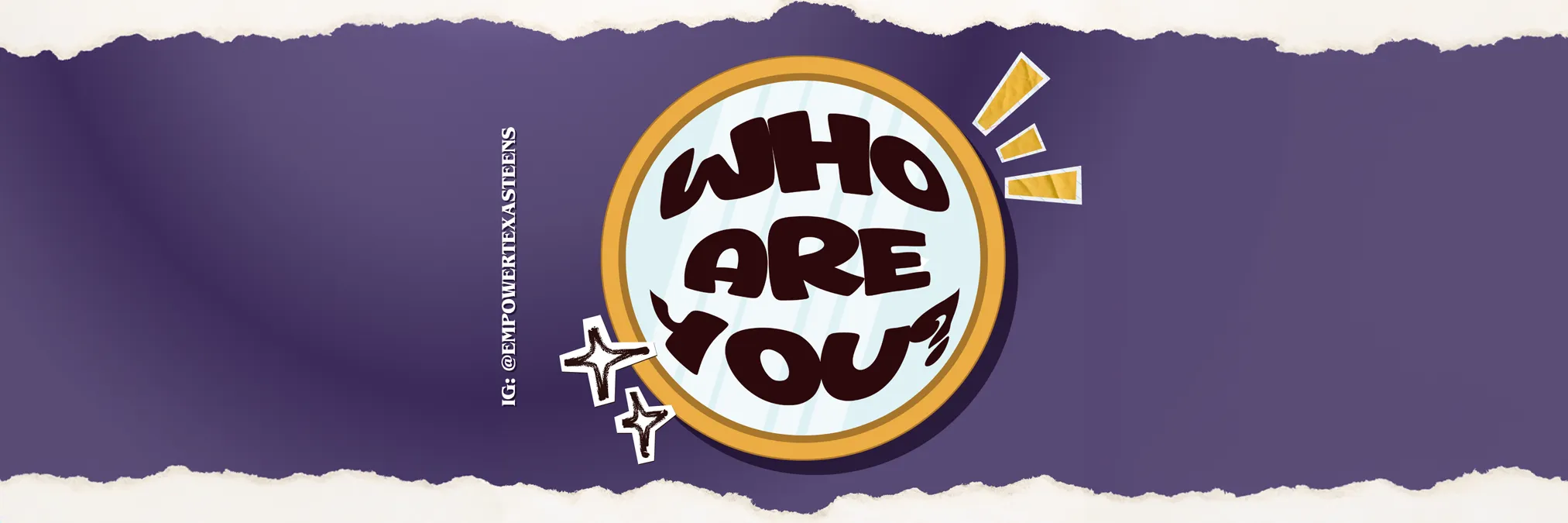 Cover image featuring theme title in a circle on purple background.
